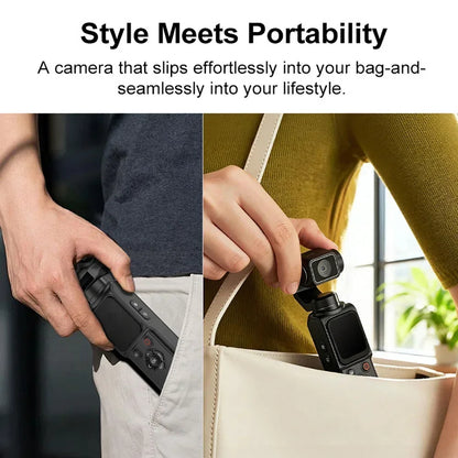 4K Pocket Gimbal Camera, Portable Handheld Video Camera with 3-Axis Stabilization, Compact Vlogging Camera for Travel, YouTube & Content Creation